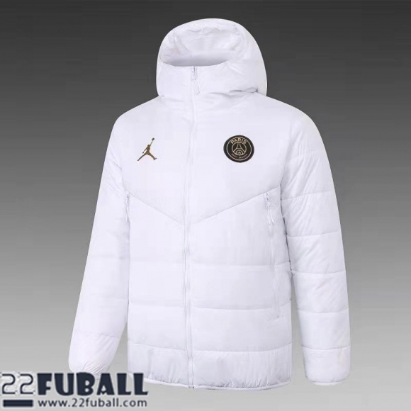 Daunenjacke PSG Paris Weiß Herren 21 22 DD16