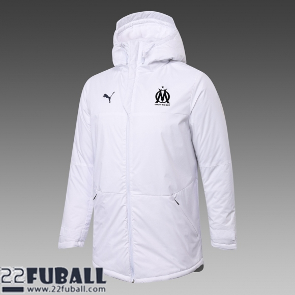 Daunenjacke Olympique Marseille Weiß Herren 21 22 DD46