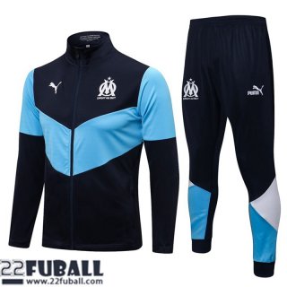 Sweatjacke Olympique Marseille blau - dunkelblau Herren 21 22 JK149
