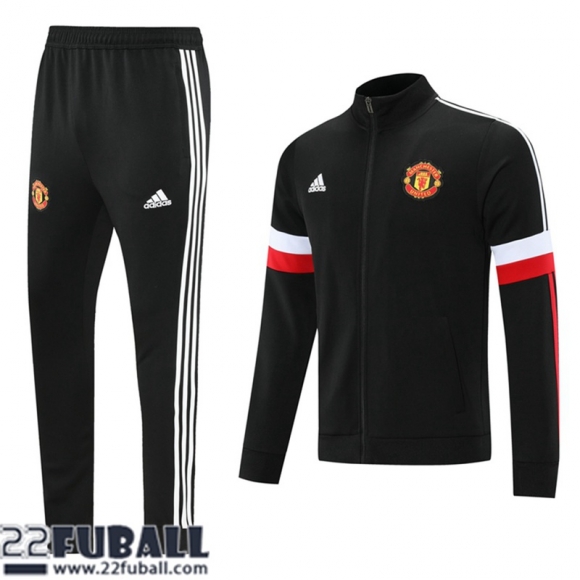 Sweatjacke Manchester United Schwarz Herren 21 22 JK159