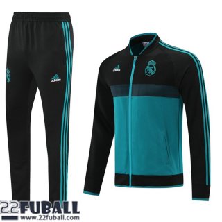 Sweatjacke Real Madrid Grün Schwarz Herren 21 22 JK163