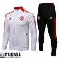 Sweatjacke Manchester United Weiß Herren 21 22 JK206