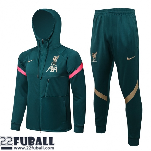 Sweatjacke Kapuzen Liverpool Grün Herren 21 22 JK225