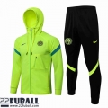 Sweatjacke Kapuzen Inter Mailand Grün Herren 21 22 JK252