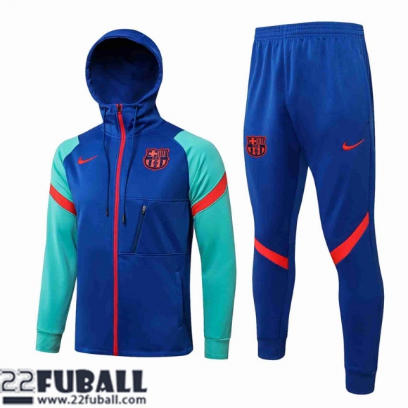 Sweatjacke Kapuzen Barcelona Blau Herren 21 22 JK257