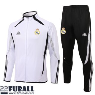 Sweatjacke Real Madrid Weiß Herren 21 22 JK279