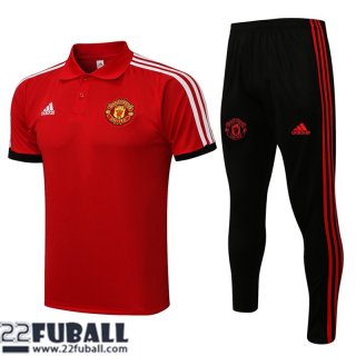 Poloshirts Manchester United rot Herren 21 22 PL162