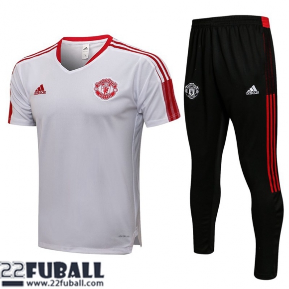 T-Shirt Manchester United Weiß Herren 21 22 PL163