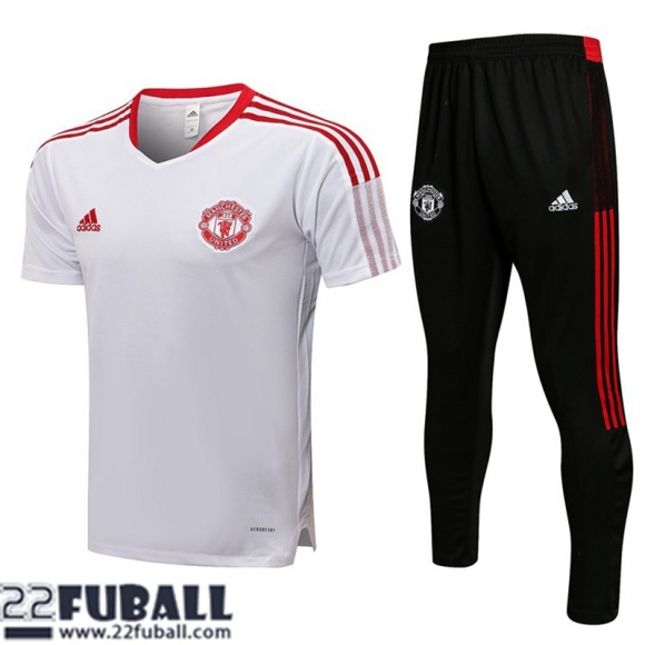 T-Shirt Manchester United Weiß Herren 21 22 PL167