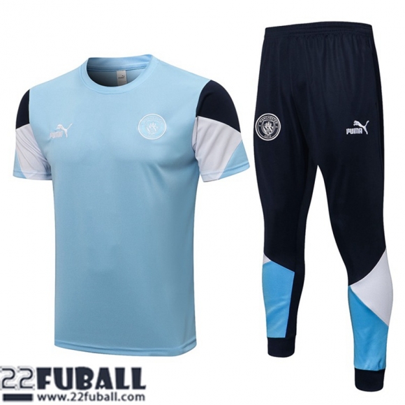 T-Shirt Manchester City Hellblau Herren 21 22 PL169