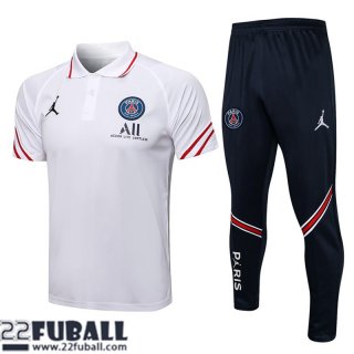 Poloshirts PSG Paris Weiß Herren 21 22 PL172