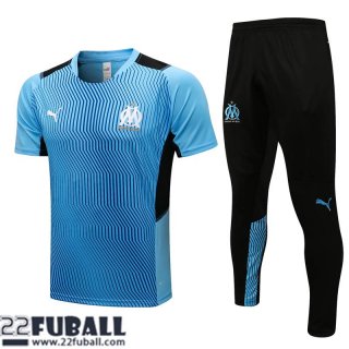 T-Shirt Olympique Marseille Blau Herren 21 22 PL189