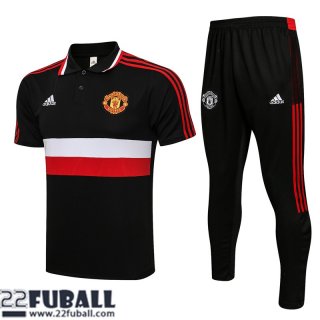 Poloshirts Manchester United Schwarz Herren 21 22 PL199