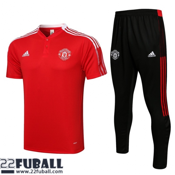 Poloshirts Manchester United rot Herren 21 22 PL207