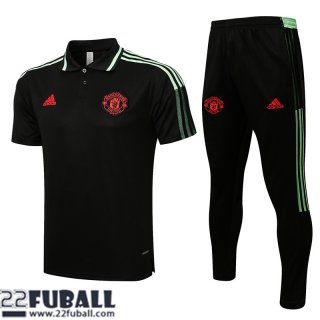 Poloshirts Manchester United Schwarz Herren 21 22 PL211