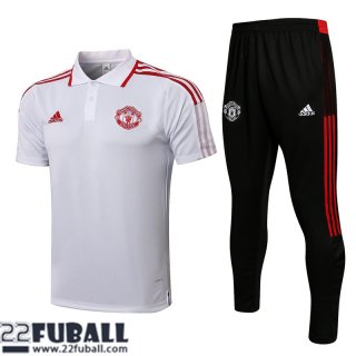 Poloshirts Manchester United Weiß Herren 21 22 PL213