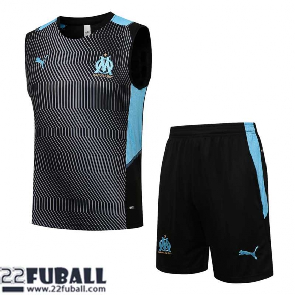 Sans manches Olympique Marseille Schwarz Herren 21 22 PL216