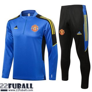 Trainingsanzug Manchester United Navy blau Herren 21 22 TG134