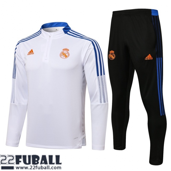 Trainingsanzug Real Madrid Weiß Herren 21 22 TG174