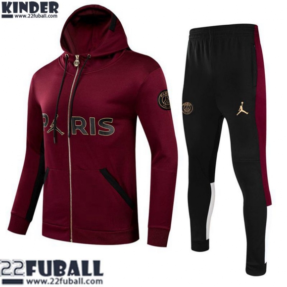 Sweatjacke Kapuzen PSG Paris Purpur Kinder 21 22 TK102