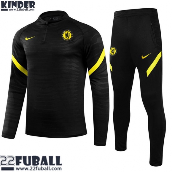 Trainingsanzug Chelsea Schwarz Kinder 21 22 TK104