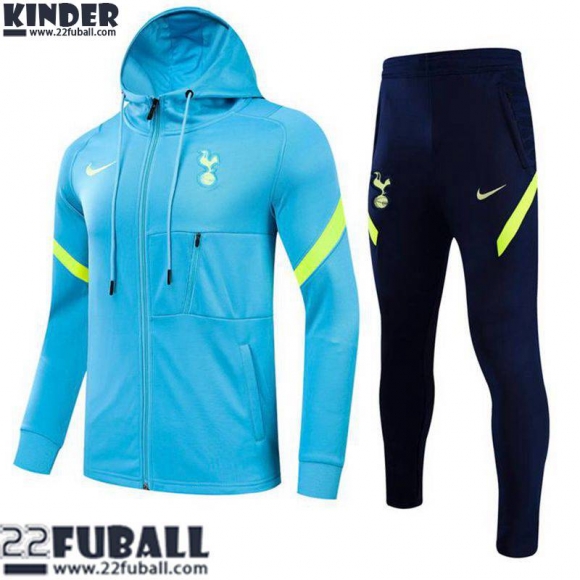 Sweatjacke Kapuzen Tottenham Hotspur Himmelblau Kinder 21 22 TK107