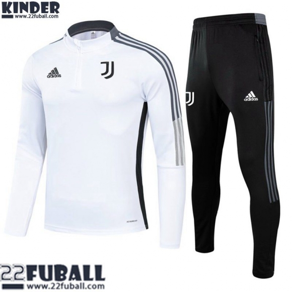 Trainingsanzug Juventus Weiß Kinder 21 22 TK109