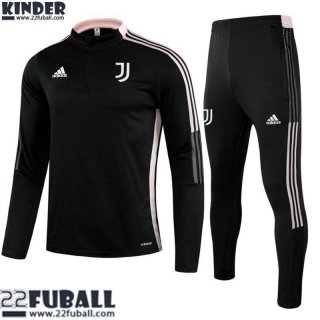 Trainingsanzug Juventus Schwarz Kinder 21 22 TK111