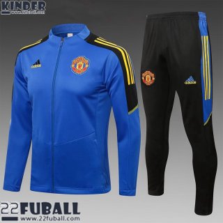 Sweatjacke Manchester United Blau Kinder 21 22 TK114