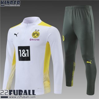 Trainingsanzug Borussia Dortmund Weiß Kinder 21 22 TK125
