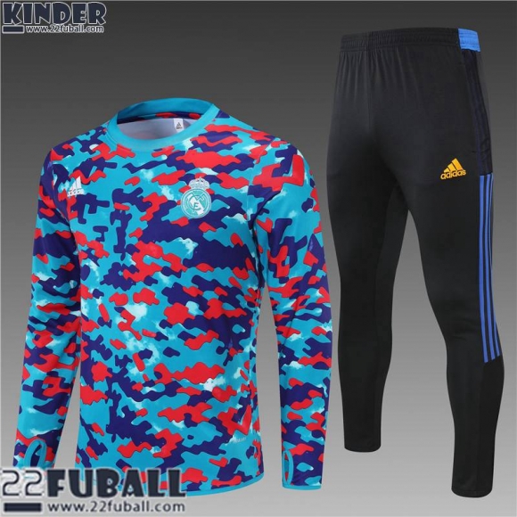 Trainingsanzug Real Madrid Blau Rot Kinder 21 22 TK129