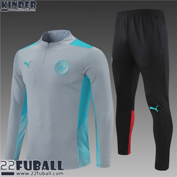 Trainingsanzug Manchester City Grau Kinder 21 22 TK138