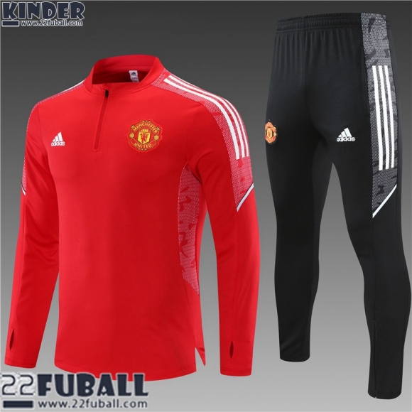 Trainingsanzug Manchester United rot Kinder 21 22 TK146