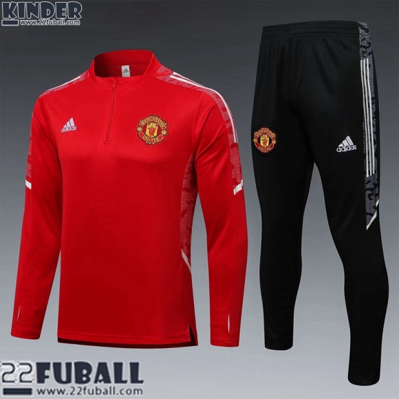 Trainingsanzug Manchester United rot Kinder 21 22 TK166