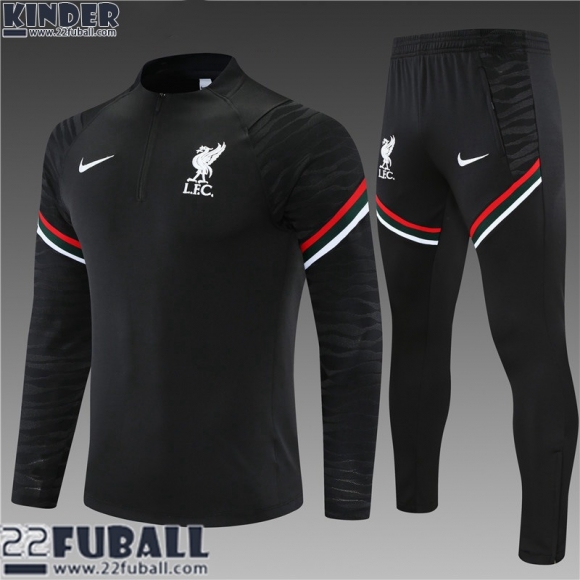 Trainingsanzug Liverpool Schwarz Kinder 21 22 TK182