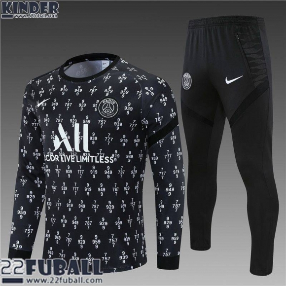 Trainingsanzug PSG Paris Schwarz Kinder 21 22 TK186