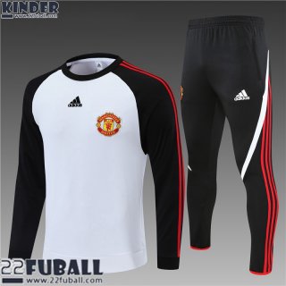 Trainingsanzug Manchester United Weiß Kinder 21 22 TK191