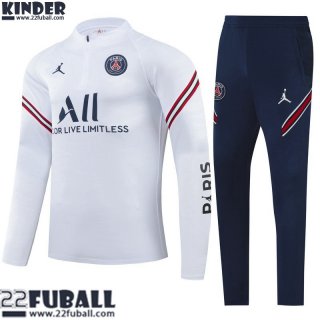 Trainingsanzug PSG Paris Weiß Kinder 21 22 TK208