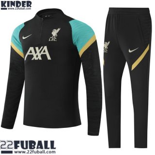 Trainingsanzug Liverpool Schwarz Kinder 21 22 TK211