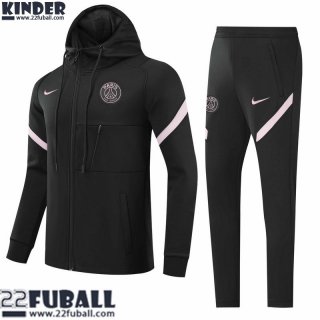 Sweatjacke PSG Paris Schwarz Kinder 21 22 TK214