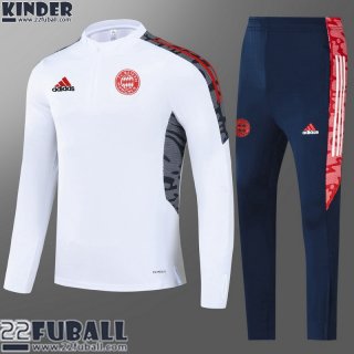 Trainingsanzug Bayern Munchen Weiß Kinder 21 22 TK216