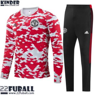 Trainingsanzug Manchester United rot Kinder 21 22 TK217