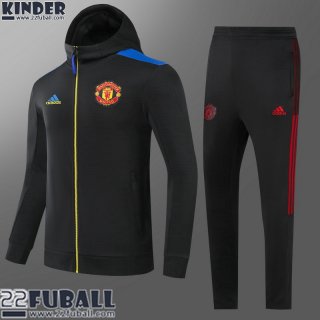 Sweatjacke Manchester United Schwarz Kinder 21 22 TK218