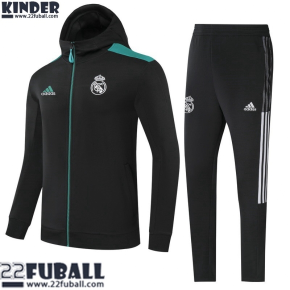 Sweatjacke Real Madrid Schwarz Kinder 21 22 TK219