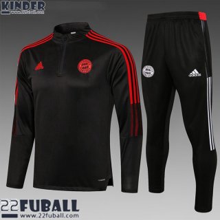 Trainingsanzug Bayern Munchen Schwarz Kinder 21 22 TK83