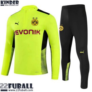 Trainingsanzug Borussia Dortmund Leuchtendes Grün Kinder 21 22 TK90