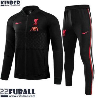 Sweatjacke Liverpool Schwarz Kinder 21 22 TK93