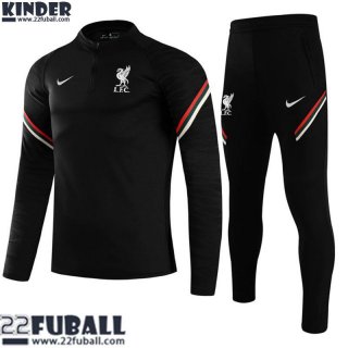 Trainingsanzug Liverpool Schwarz Kinder 21 22 TK94