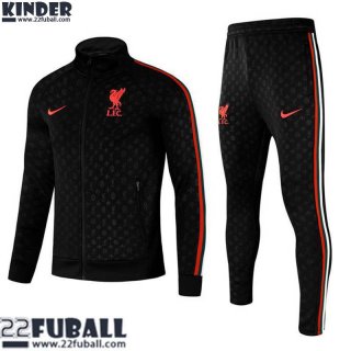 Sweatjacke Liverpool Schwarz Kinder 21 22 TK95