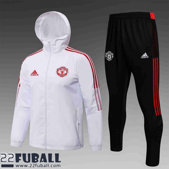 Windjacke Manchester United Weiß Herren 21 22 WK45